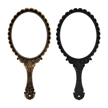 2Pcs Vintage Handhold Makeup Mirror Light Weight Travel Makeup Mirrors Oval Cosmetic Hand Held Mirror for Women Female (Black +
2Pcs Vintage Handhold Makeup Mirror Light Weight Travel Makeup Mirrors Oval Cosmetic Hand Held Mirror for Women Female (Black +