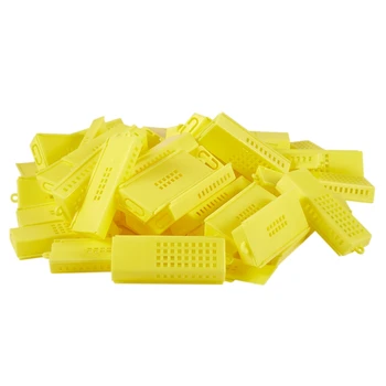 50 Pcs Bee Cage Beekeeping Transport Cage Long Yellow Beekeeping Tool Mail Bee Multi-Function Plastic Prisoner King Cage Anti-Be
50 Pcs Bee Cage Beekeeping Transport Cage Long Yellow Beekeeping Tool Mail Bee Multi-Function Plastic Prisoner King Cage Anti-Be