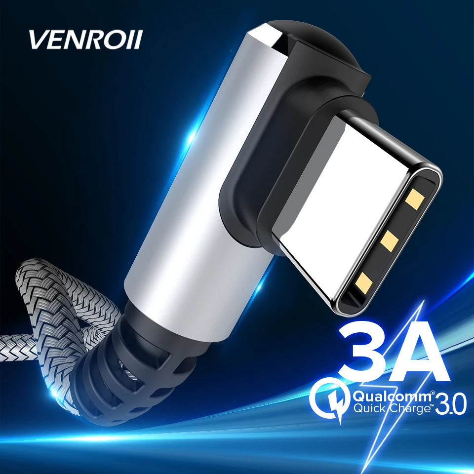 Venroii Fast Charging Type C Cable for Samsung Galaxy S9 S8 Plus A50 USBC Cable for Xiaomi Mi 8 Redmi Note 7 Mobile Phone Type-C
Venroii Fast Charging Type C Cable for Samsung Galaxy S9 S8 Plus A50 USBC Cable for Xiaomi Mi 8 Redmi Note 7 Mobile Phone Type-C
