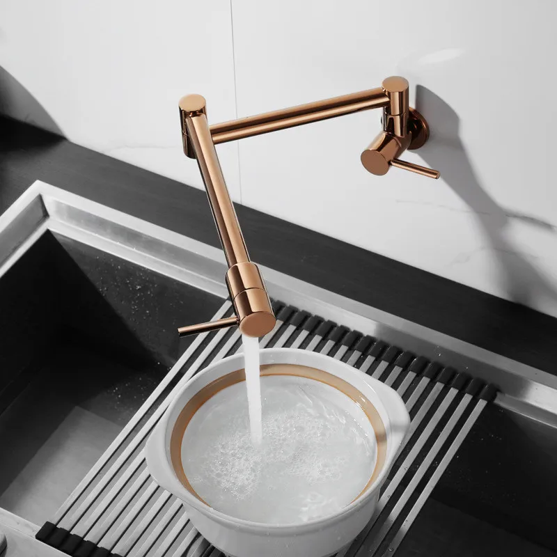 Brushed Gold Kitchen Sink Faucet Solid Brass Single Cold Wall Mounted 360 Degree Rotating Foldable Balcony Mop Pool Taps Black
Brushed Gold Kitchen Sink Faucet Solid Brass Single Cold Wall Mounted 360 Degree Rotating Foldable Balcony Mop Pool Taps Black
