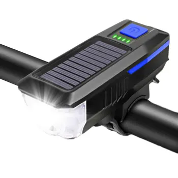 Bicycle Bell With Light 2000mAh USB Rechargeable Solar Power 3 modes LED Front Light Solar Energy LED Bike Lamp Cycle FlashLight
Bicycle Bell With Light 2000mAh USB Rechargeable Solar Power 3 modes LED Front Light Solar Energy LED Bike Lamp Cycle FlashLight