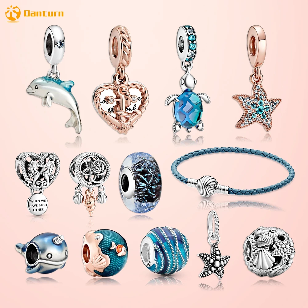 925 Sterling Silver Beads Shimmering Dolphin Murano Glass Sea Turtle Dangle Charms Compatible With Original European Bracelets
925 Sterling Silver Beads Shimmering Dolphin Murano Glass Sea Turtle Dangle Charms Compatible With Original European Bracelets