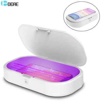 UV Phone Sterilizer Box Phones Qi Wireless Charger Jewelry Mask Cleaner Personal Disinfection Cabinet Aromatherapy Esterilizador
UV Phone Sterilizer Box Phones Qi Wireless Charger Jewelry Mask Cleaner Personal Disinfection Cabinet Aromatherapy Esterilizador