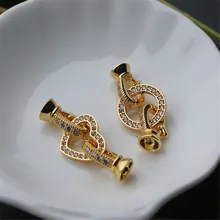 18K color preserving inlaid zircon necklace bracelet 13.5mm double buckle link buckle round love DIY jewelry accessories
18K color preserving inlaid zircon necklace bracelet 13.5mm double buckle link buckle round love DIY jewelry accessories