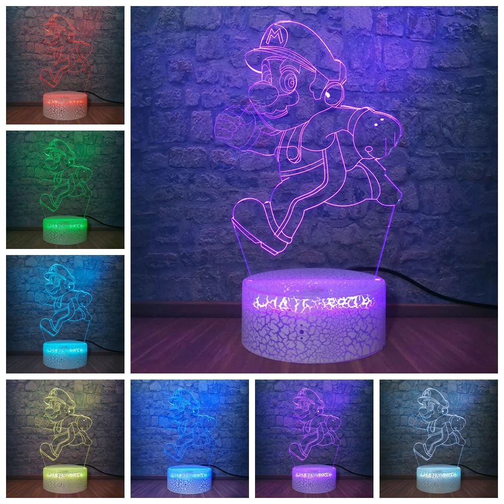 night light touch switch 7 color change with usb for birthday