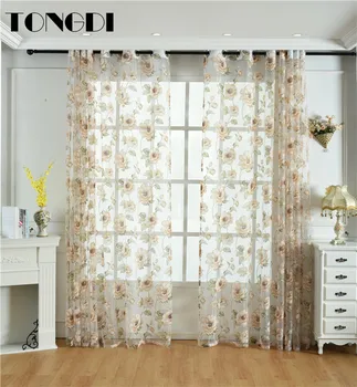 TONGDI Printing Curtain Elegant Floral Flower Transparent White Tulle Window Decoration For Spring Parlour Living room Bedroom
TONGDI Printing Curtain Elegant Floral Flower Transparent White Tulle Window Decoration For Spring Parlour Living room Bedroom