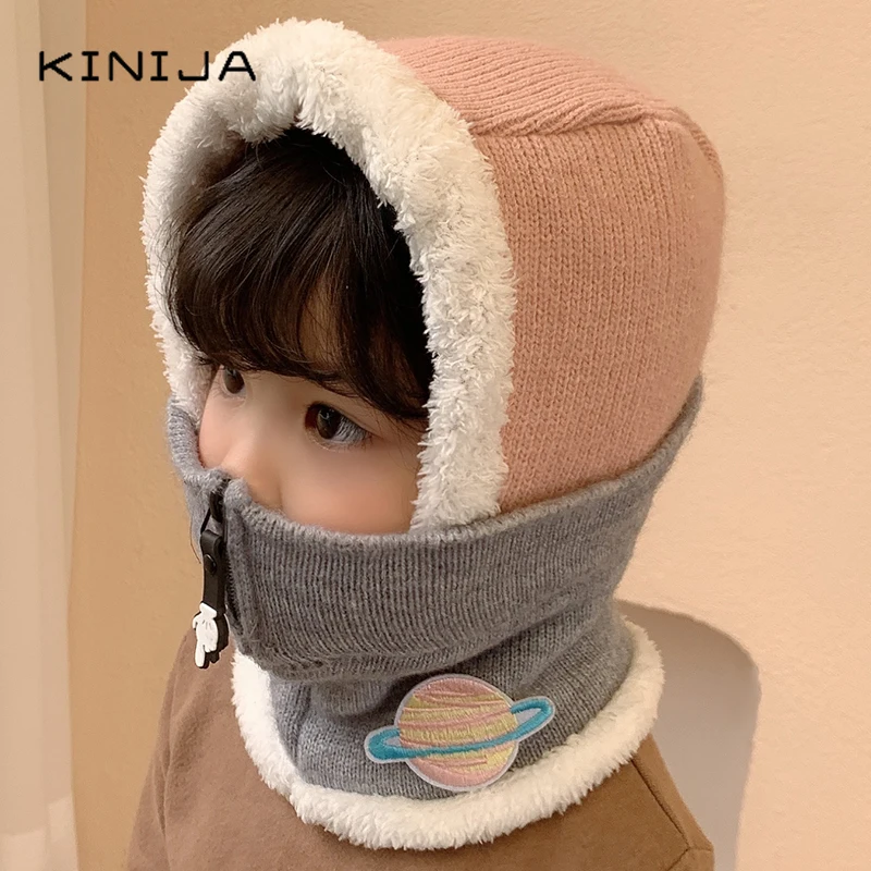 Winter Children Skullies Beanie Hat planet decorate Scarf boy Wool Knitted plus Plush Scarf Hat Set Girl One-piece Cap
Winter Children Skullies Beanie Hat planet decorate Scarf boy Wool Knitted plus Plush Scarf Hat Set Girl One-piece Cap
