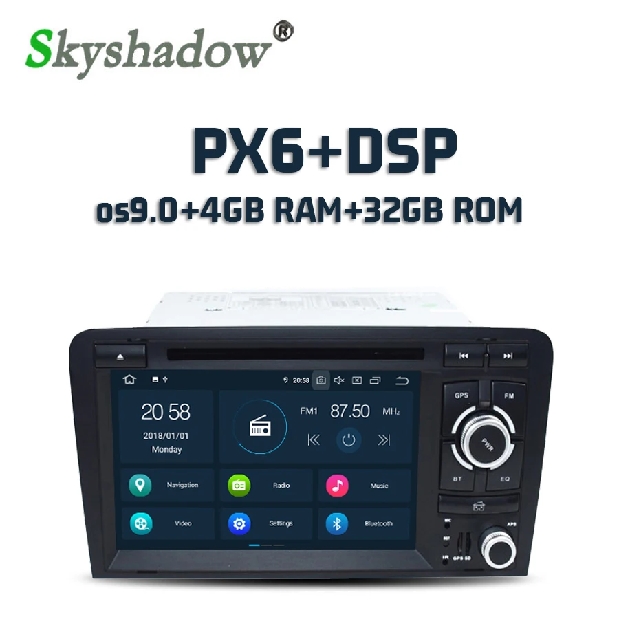 PX6 IPS DSP Android 9.0 6 Core 4GB + 32GB Car DVD Player DSP RDS Radio Wifi Bluetooth For Audi A3 2002-2011 S3 RS3 RNSE-PU
PX6 IPS DSP Android 9.0 6 Core 4GB + 32GB Car DVD Player DSP RDS Radio Wifi Bluetooth For Audi A3 2002-2011 S3 RS3 RNSE-PU