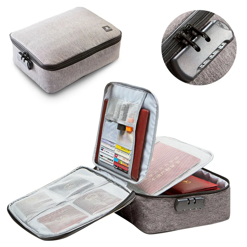 Storage Bag, File Tote Case with Password Lock & Suitcase Strap Waterproof Large Capacity Files Cards Organizer for Home Travel
Storage Bag, File Tote Case with Password Lock & Suitcase Strap Waterproof Large Capacity Files Cards Organizer for Home Travel