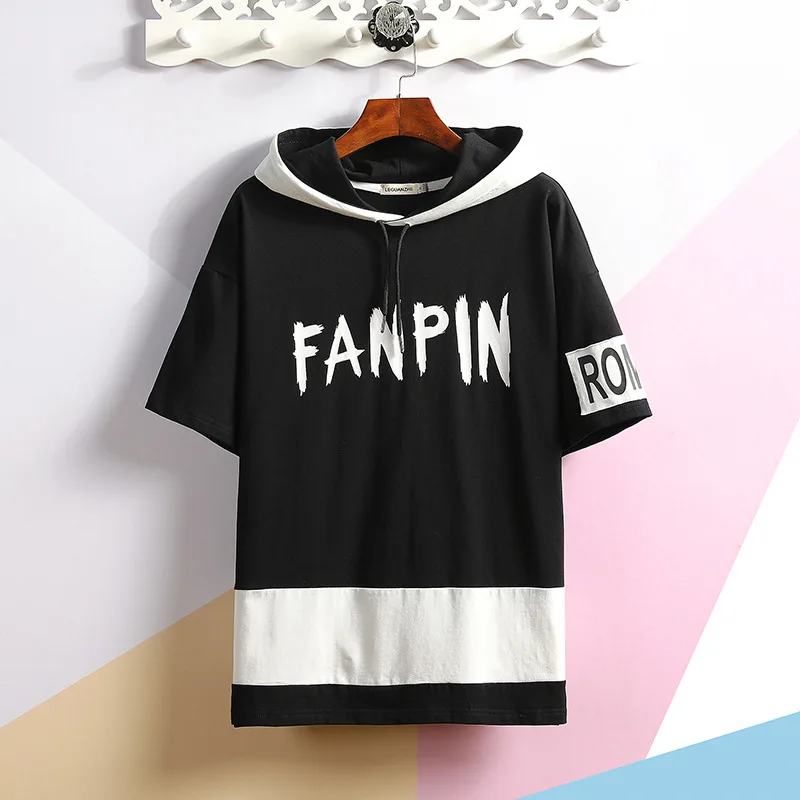 2019 Summer New Style Japanese-style Color Wall Hanging Shoot Large Size Contrast Color Hooded Short Sleeve M-5x Ht214
2019 Summer New Style Japanese-style Color Wall Hanging Shoot Large Size Contrast Color Hooded Short Sleeve M-5x Ht214