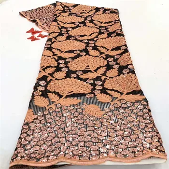 Madison Orange Color Sequins Lace Fabrics High Quality Nigerian Lace Fabrics with Sequins African Tulle Mesh Lace for Wedding
Madison Orange Color Sequins Lace Fabrics High Quality Nigerian Lace Fabrics with Sequins African Tulle Mesh Lace for Wedding