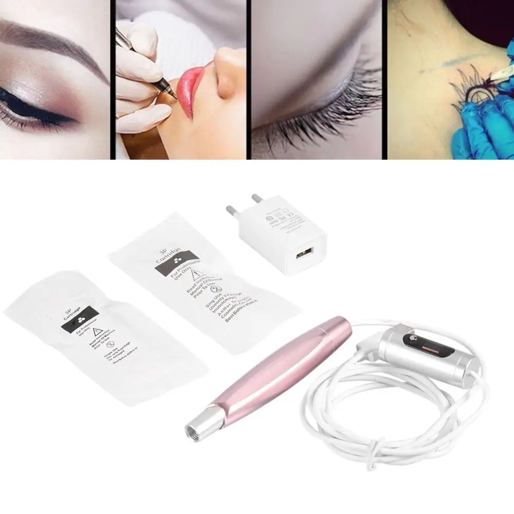 Rose Gold 2 Types multi-Function Eyebrow Lip Line Micro Needle Pen Tattoo Machine Semi-Permanent Makeup Body Art Supplies Tools
Rose Gold 2 Types multi-Function Eyebrow Lip Line Micro Needle Pen Tattoo Machine Semi-Permanent Makeup Body Art Supplies Tools