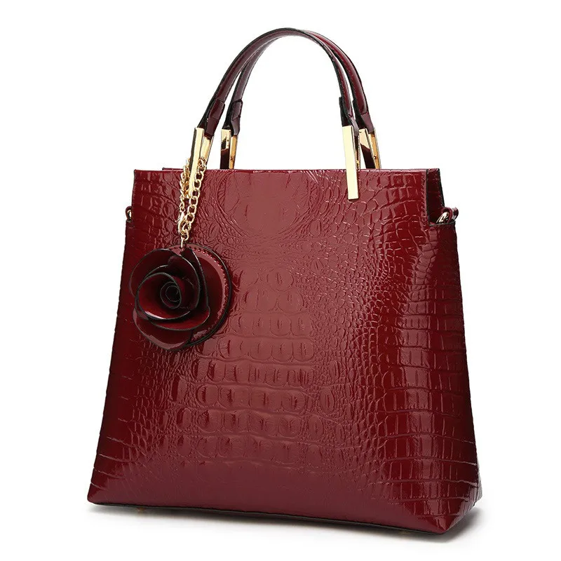 2019 New Crocodile Pattern Large-capacity Handbag Rose Decoration Trend Fashion Wild Diagonal Bag Handbag Platinum Handbag
2019 New Crocodile Pattern Large-capacity Handbag Rose Decoration Trend Fashion Wild Diagonal Bag Handbag Platinum Handbag