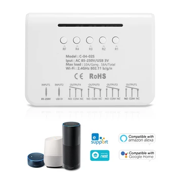 eWeLink Smart Wifi Switch 4Gang Universal Wireless Light Switch 433MHz RF Remote Wifi Relay Equal to 4CH Pro R2 Ewelink APP
eWeLink Smart Wifi Switch 4Gang Universal Wireless Light Switch 433MHz RF Remote Wifi Relay Equal to 4CH Pro R2 Ewelink APP