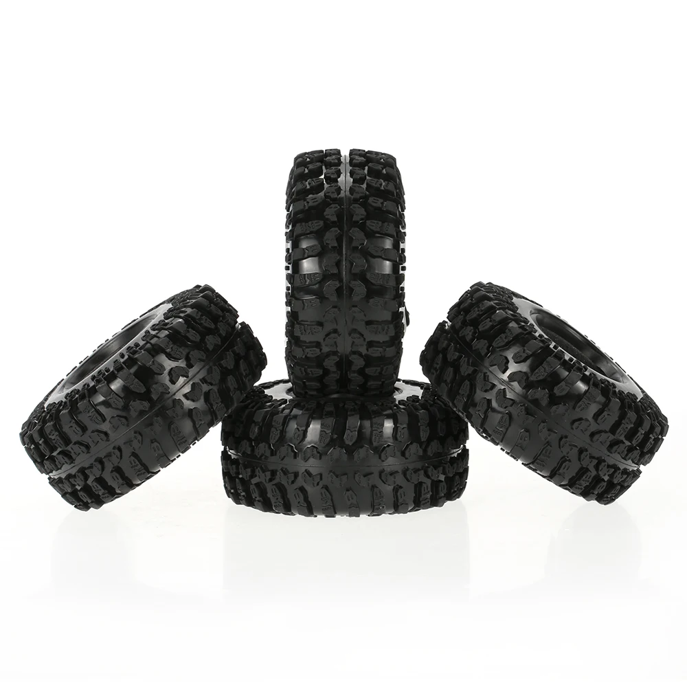 4Pcs Austar 2.2 125mm 110 Scale Tires for 110 RC4WD D90 Axial SCX10 RC Rock Crawler (6)