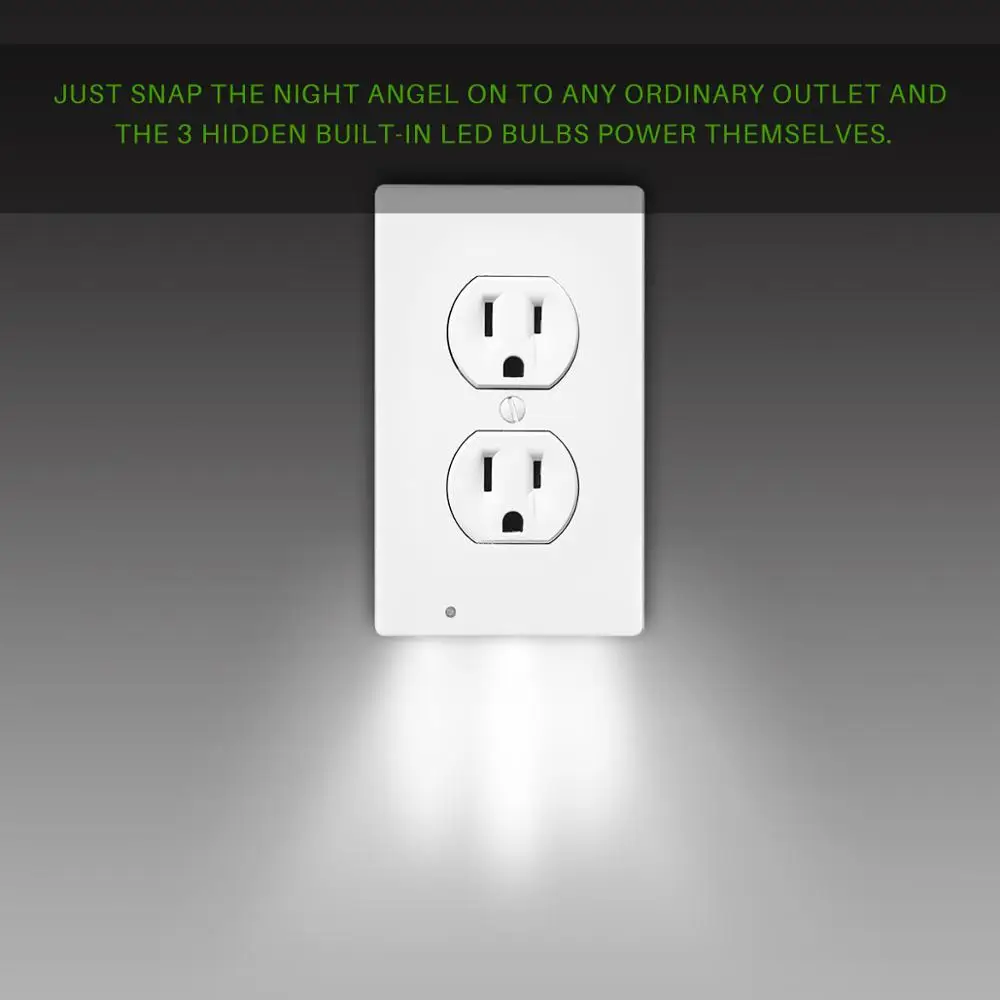 Wall Outlet Cover Plate with LED Lights Safty Light Sensor Plug Coverplate Socket Switch Cover Stickers for Bathroom Bedroom
Wall Outlet Cover Plate with LED Lights Safty Light Sensor Plug Coverplate Socket Switch Cover Stickers for Bathroom Bedroom