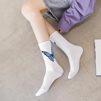 All-match Print Butterfly Pattern Girls Socks Middle Tube Cotton Socks Fungus Edge College Style Socks
All-match Print Butterfly Pattern Girls Socks Middle Tube Cotton Socks Fungus Edge College Style Socks