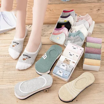 Fashion No Show Socks Non-slip 5 Pairs/Lot Socks No Slip Woman Kawaii Slippers
Fashion No Show Socks Non-slip 5 Pairs/Lot Socks No Slip Woman Kawaii Slippers