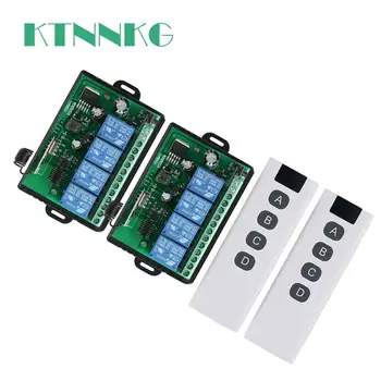 AC/DC 12V 24V 10A Wireless Remote Switch 4CH Relay Module Receiver With 433Mhz 1527 wall-mounted remote control KTNNKG DIY
AC/DC 12V 24V 10A Wireless Remote Switch 4CH Relay Module Receiver With 433Mhz 1527 wall-mounted remote control KTNNKG DIY