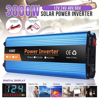 Inverter 12V 220V 3000W Power Inverter Voltage Convertor Transformer 12/24V to 220V Inversor Modified Sine Wave
Inverter 12V 220V 3000W Power Inverter Voltage Convertor Transformer 12/24V to 220V Inversor Modified Sine Wave