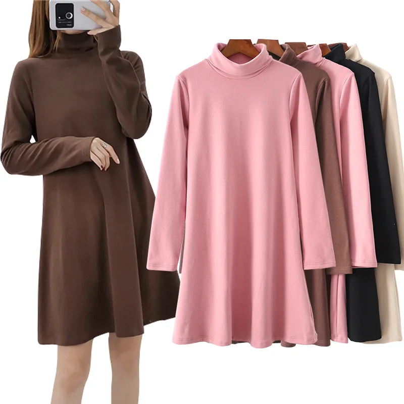 High Collar Dress Autumn Long Sleeve 2019 WOMEN'S Dress New Style Korean-style Large Size Mid-length Skirt
High Collar Dress Autumn Long Sleeve 2019 WOMEN'S Dress New Style Korean-style Large Size Mid-length Skirt