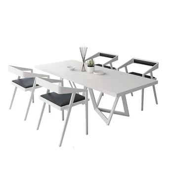 Nordic marble desk and chair combination staff training table simple long strip negotiating table computer table
Nordic marble desk and chair combination staff training table simple long strip negotiating table computer table