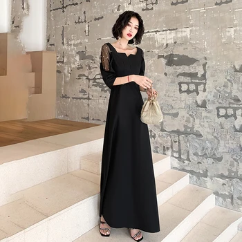 Lady Patchwork Qipao Elegant Evening Party Dress Sexy Black Perspective Puff Sleeve Cheongsam Square Collar A-line Vestidos
Lady Patchwork Qipao Elegant Evening Party Dress Sexy Black Perspective Puff Sleeve Cheongsam Square Collar A-line Vestidos