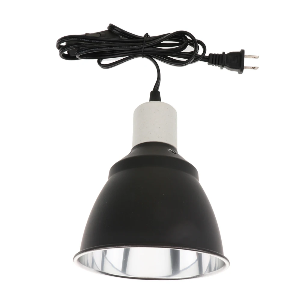 300W Metal Ceramic Heat UV UVB Lamp Light Holder Dome Shape Brooder Reptile Black E27 US Plug 300W Metal Ceramic Heat UV UVB Lamp Light Holder Dome Shape Brooder Reptile Black E27 US Plug