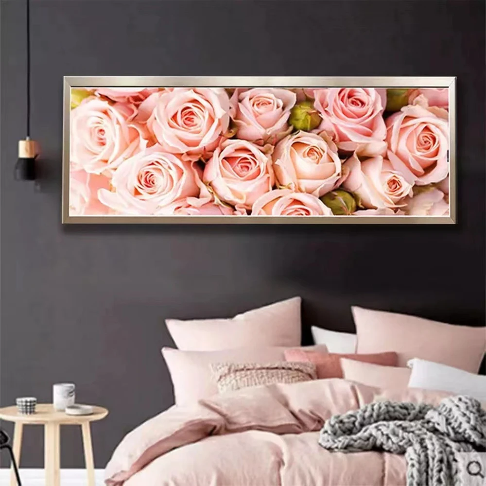 Romantic Pink Rose Diamond Painting 5D DIY Cross Stitch Mosaic Handmade Embroidery Flowers Home Decor Craft Gift | Дом и сад