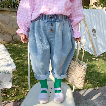 Mid-waist Straight Cotton Kids Leisure Harem Pants 2020 Spring Children Girl Loose Pure Color Trousers 1-6yrs Infant Baby Jeans
Mid-waist Straight Cotton Kids Leisure Harem Pants 2020 Spring Children Girl Loose Pure Color Trousers 1-6yrs Infant Baby Jeans
