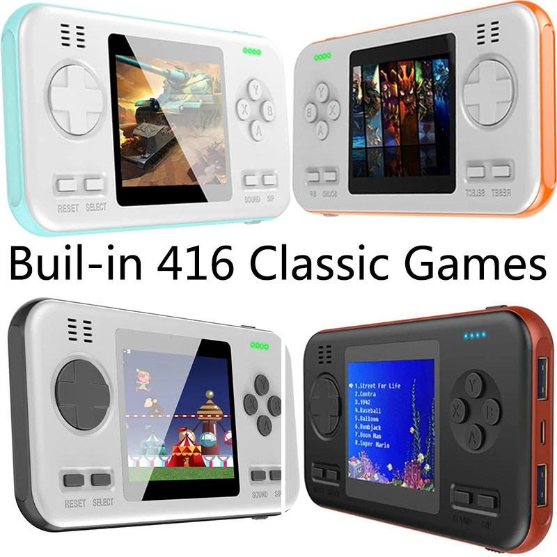 Buil-in 416 Classic Games Gaming Machine Handheld Gamepad Console with 8000mAh Power Bank Game Playing Toys for Children Adults
Buil-in 416 Classic Games Gaming Machine Handheld Gamepad Console with 8000mAh Power Bank Game Playing Toys for Children Adults