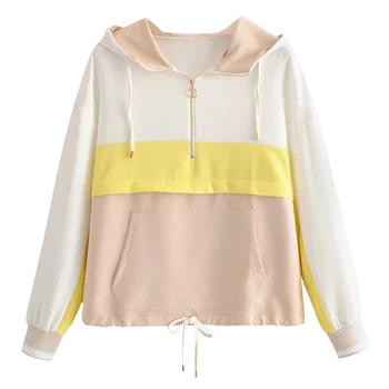 Spring Hoodie Zipper Pocket Hooded Sweatshirt Pullover Cute Woman Hoodies Long Sleeves Drawstring Loose Sweatshirt Outwear Top
Spring Hoodie Zipper Pocket Hooded Sweatshirt Pullover Cute Woman Hoodies Long Sleeves Drawstring Loose Sweatshirt Outwear Top