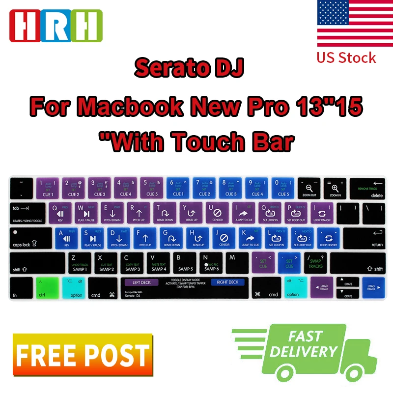 HRH Functional Hotkeys Shortcuts US Silicone Keyboard Cover Protector For Macbook New Pro 13"15" With Touch Bar A1706 A1707
HRH Functional Hotkeys Shortcuts US Silicone Keyboard Cover Protector For Macbook New Pro 13"15" With Touch Bar A1706 A1707