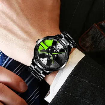 Pro Racing Unique Watch Men Rims Hub Watch Sports Car Wheel Design Stainless Steel Waterproof Wristwatch JL
Pro Racing Unique Watch Men Rims Hub Watch Sports Car Wheel Design Stainless Steel Waterproof Wristwatch JL