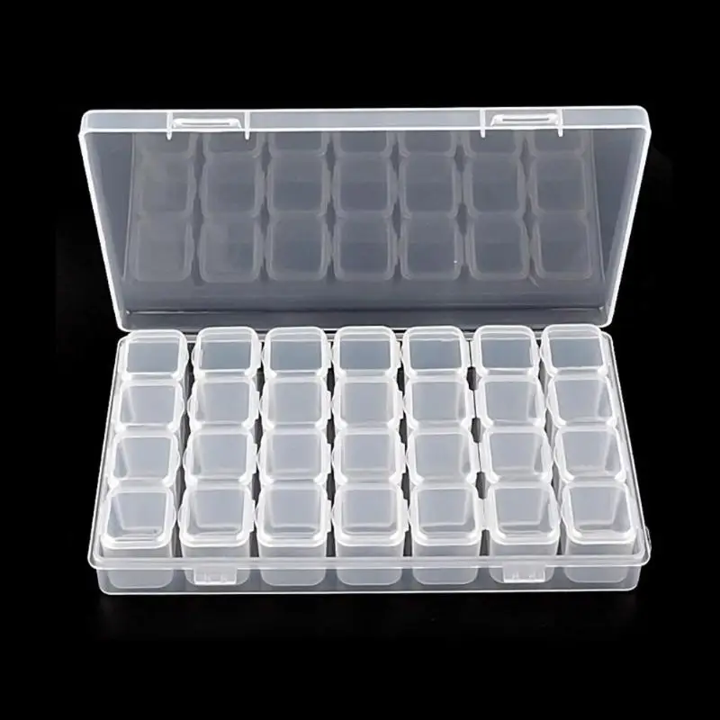 28pcs Nail Art Rhinestone Jewelry Bead Display Storage Box Excellent Fall Prevention Durable PP Case Organizer Holder
28pcs Nail Art Rhinestone Jewelry Bead Display Storage Box Excellent Fall Prevention Durable PP Case Organizer Holder