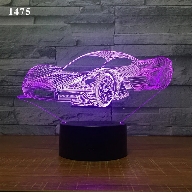 3D Night Light F1 4DW Model LED Acrylic NightLight Cool Pony Car Sports Car Atmosphere Table Lamp Christmas Boy Friend Kid Gift
3D Night Light F1 4DW Model LED Acrylic NightLight Cool Pony Car Sports Car Atmosphere Table Lamp Christmas Boy Friend Kid Gift