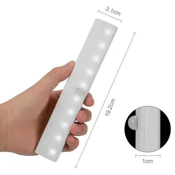 10 LEDs Motion Sensor Closet Light Cupboard Wardrobe Wireless LED Under Cabinet Night Light,not Battery Included
10 LEDs Motion Sensor Closet Light Cupboard Wardrobe Wireless LED Under Cabinet Night Light,not Battery Included