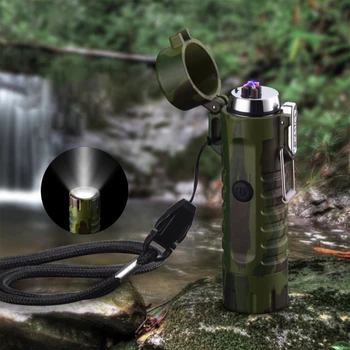 Multifunctional Metal Lighter Usb chargeable Lighters Waterproof Double Arc Charging Lighter With Flashlight Led Lamp EA 
Multifunctional Metal Lighter Usb chargeable Lighters Waterproof Double Arc Charging Lighter With Flashlight Led Lamp EA