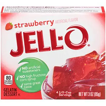 Jell-O, Gragea de jalea (Fresa) - 6 de 85 gr. (Total 510 gr.) 
Jell-O, Gragea de jalea (Fresa) - 6 de 85 gr. (Total 510 gr.)