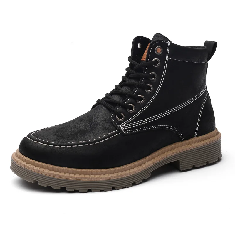 Men High Quality Leather Boots Male Spring Casual Motorcycle Ankle Botas Hombre Men Lace-Up Basic Boots Man Fashion Men Boots
Men High Quality Leather Boots Male Spring Casual Motorcycle Ankle Botas Hombre Men Lace-Up Basic Boots Man Fashion Men Boots
