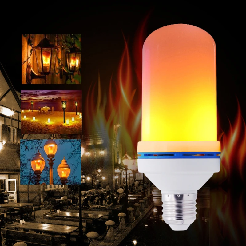 3/4 Modes LED Flame Bulb Standard E27 Flickering Emulation Fire Effect Lights Paty Home Atmosphere Decorative Lamp Blue Yellow
3/4 Modes LED Flame Bulb Standard E27 Flickering Emulation Fire Effect Lights Paty Home Atmosphere Decorative Lamp Blue Yellow
