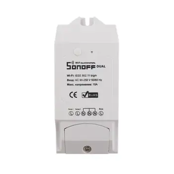 1pc WiFi Wireless Smart Home Automation Switch Module For Sonoff Dual work with eWelink Google home ALexa Nest
1pc WiFi Wireless Smart Home Automation Switch Module For Sonoff Dual work with eWelink Google home ALexa Nest