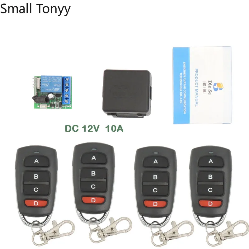 433MHz Universal Wireless Remote Control DC12V 10Amp 1CH rf Relay receiver board and Transmitter 1527 learning security code
433MHz Universal Wireless Remote Control DC12V 10Amp 1CH rf Relay receiver board and Transmitter 1527 learning security code