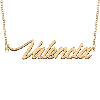 A Sua Escapadinha Espanhola Perfeita: A Bolsa de Ombro Madrid Barcelona 12 Valencia Name Necklace for Women Personalized Stainless Steel Jewelry Gold Plated Nameplate Pendant Femme Mother Girlfriend Gift