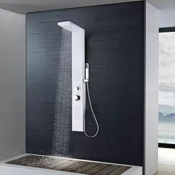 Newly Luxury Black/Brushed Bathroom Shower Faucet LED Shower Panel Column Bathtub Mixer Tap With Hand Shower 47x130cm HWC
Newly Luxury Black/Brushed Bathroom Shower Faucet LED Shower Panel Column Bathtub Mixer Tap With Hand Shower 47x130cm HWC