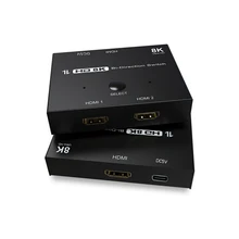 HDMI-compatible 8K HD 2.1 Bi-Directional Switch 8K@60Hz 4K@120Hz 1in 2 out 2in 1 out High Speed 48Gbps Splitter for Xbox X PS5 
HDMI-compatible 8K HD 2.1 Bi-Directional Switch 8K@60Hz 4K@120Hz 1in 2 out 2in 1 out High Speed 48Gbps Splitter for Xbox X PS5