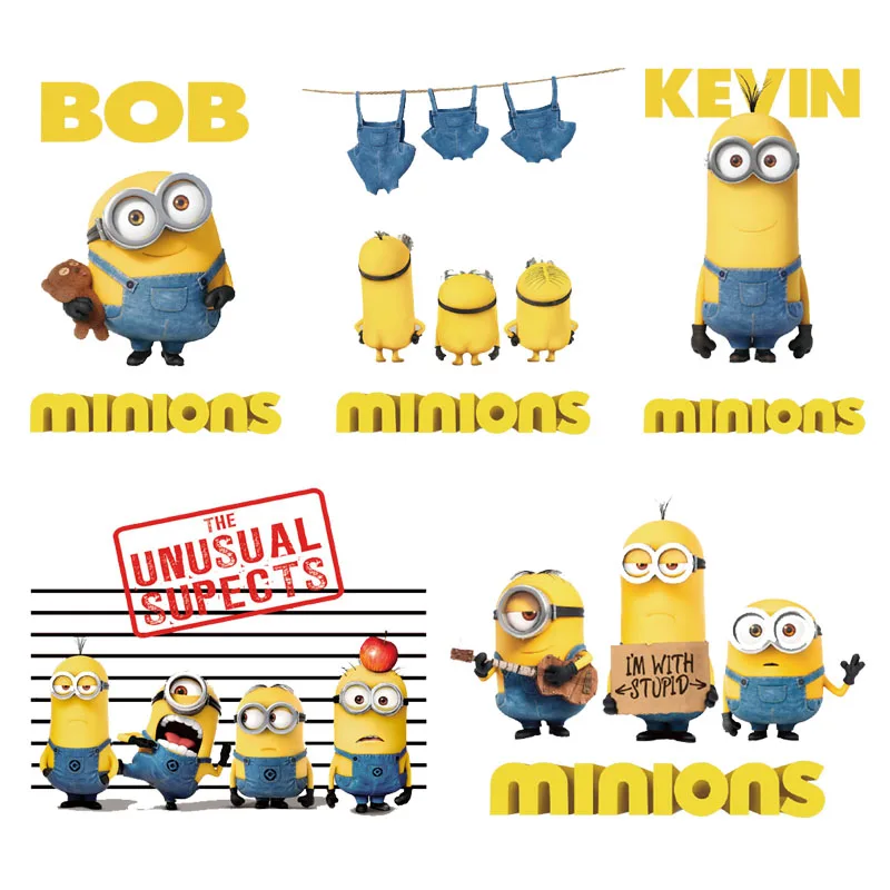 Iron on Transfers Cartoon Anime Minions Patches for Kids Clothing DIY Applique Heat Transfer Vinyl Stickers Stripes on Clothes
Iron on Transfers Cartoon Anime Minions Patches for Kids Clothing DIY Applique Heat Transfer Vinyl Stickers Stripes on Clothes
