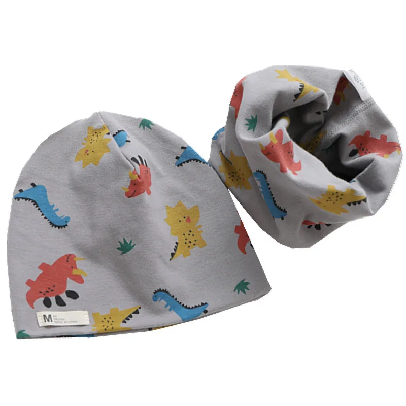 Conjunto de gorros de algodón con dibujos animados de búho y estrellas para bebé conjunto de gorros para la cabeza con cuello cálido para primavera Conjunto de gorros de algodón con dibujos animados de búho y estrellas para bebé conjunto de gorros para la cabeza con cuello cálido para primavera