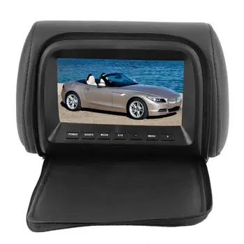 Car Headrest Monitor 7inch Car Widescreen Headrest LCD Monitor MP5 DVD Video Player Remote Control 12V Accessoire Voiture