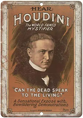 Houdini World Famed Mystifier Metal Wall Poster Tin Sign Vintage BBQ Restaurant Dinner Room Cafe Shop Decor
Houdini World Famed Mystifier Metal Wall Poster Tin Sign Vintage BBQ Restaurant Dinner Room Cafe Shop Decor